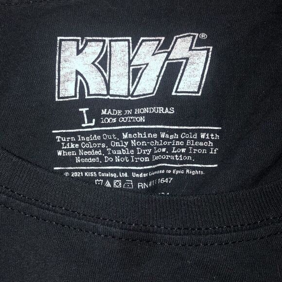 KISS "World Tour '77" Band Short Sleeve Graphic Tee Large L Vintage - Picture 4 of 4
